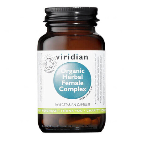 Viridian Organic Herbal Female Complex, an organic herbal complex for women 30 capsules