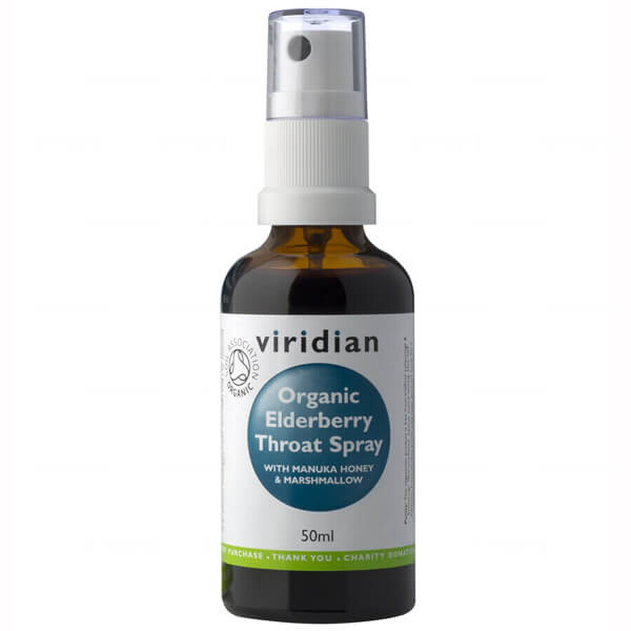 Viridian Bio-Holunderbeer-Rachenspray, 50 ml