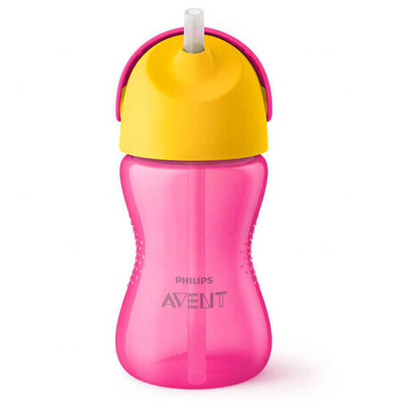 Avent, vaso con pajita, rosa, SCF798/02, a partir de 12 meses, 300 ml