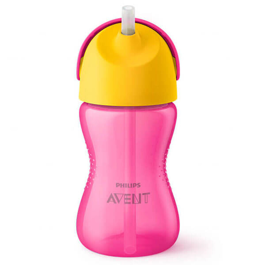 Avent, vaso con pajita, rosa, SCF798/02, a partir de 12 meses, 300 ml