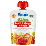 Humana, Mousse ecológica, manzana-melocotón-mango, después de 8 meses, 90 g