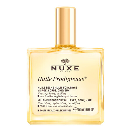 Nuxe Huile Prodigieuse, aceite seco para cuerpo, rostro y cabello, 50 ml