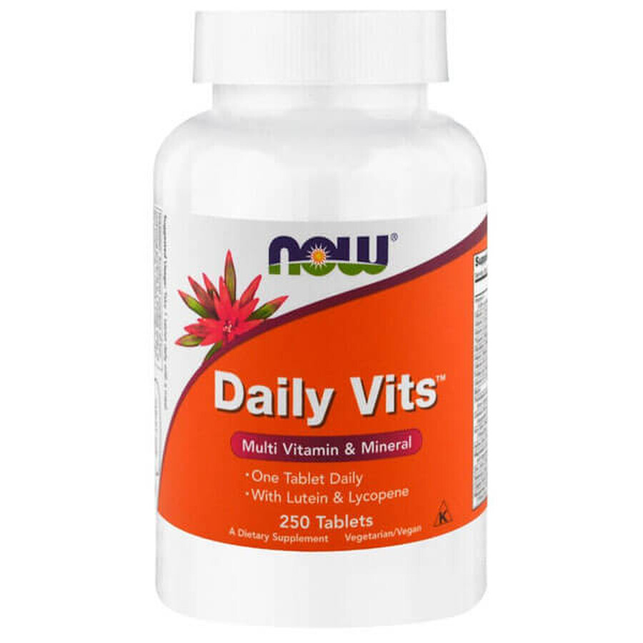 Now Foods, Daily Vits, Vitamins and Minerals for Vegans and Vegetarians, 250 Tablets