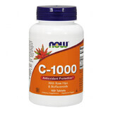 Now Foods C-1000, vitamina C + rosa silvestre + bioflavonoides, 100 comprimidos