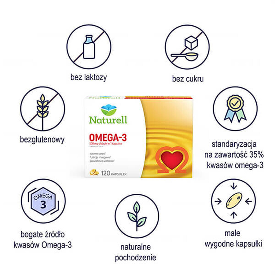 Naturell Omega 3, 120 gélules