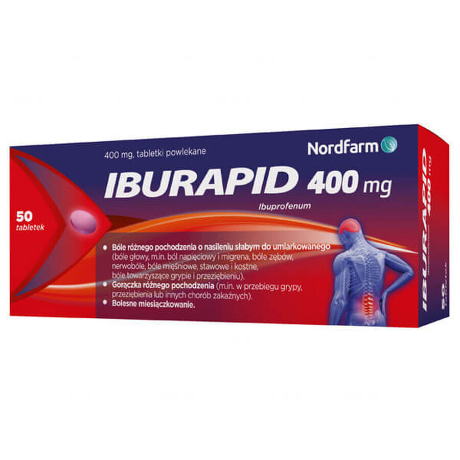 Iburapid 400 mg, 50 filmomhulde tabletten