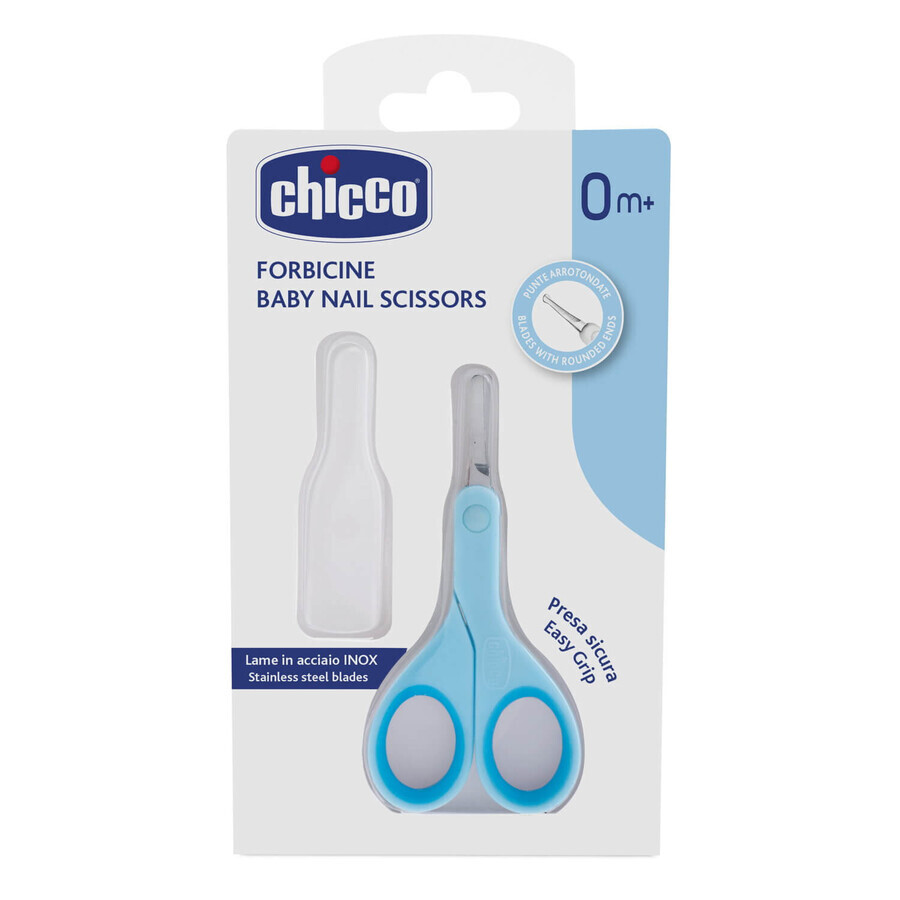 Chicco, ciseaux à ongles, bleu, dès la naissance, 1 pièce