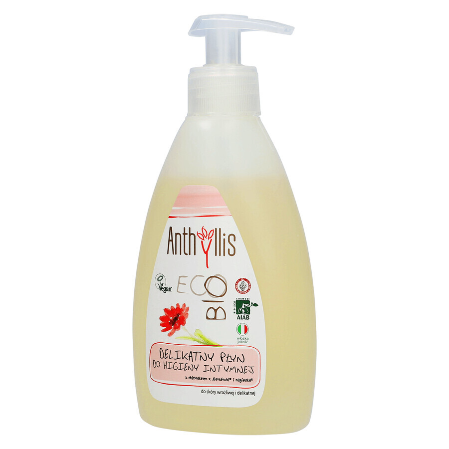 Anthyllis EcoBio, líquido de higiene íntima con extracto de arándano y caléndula, ecológico, 300 ml