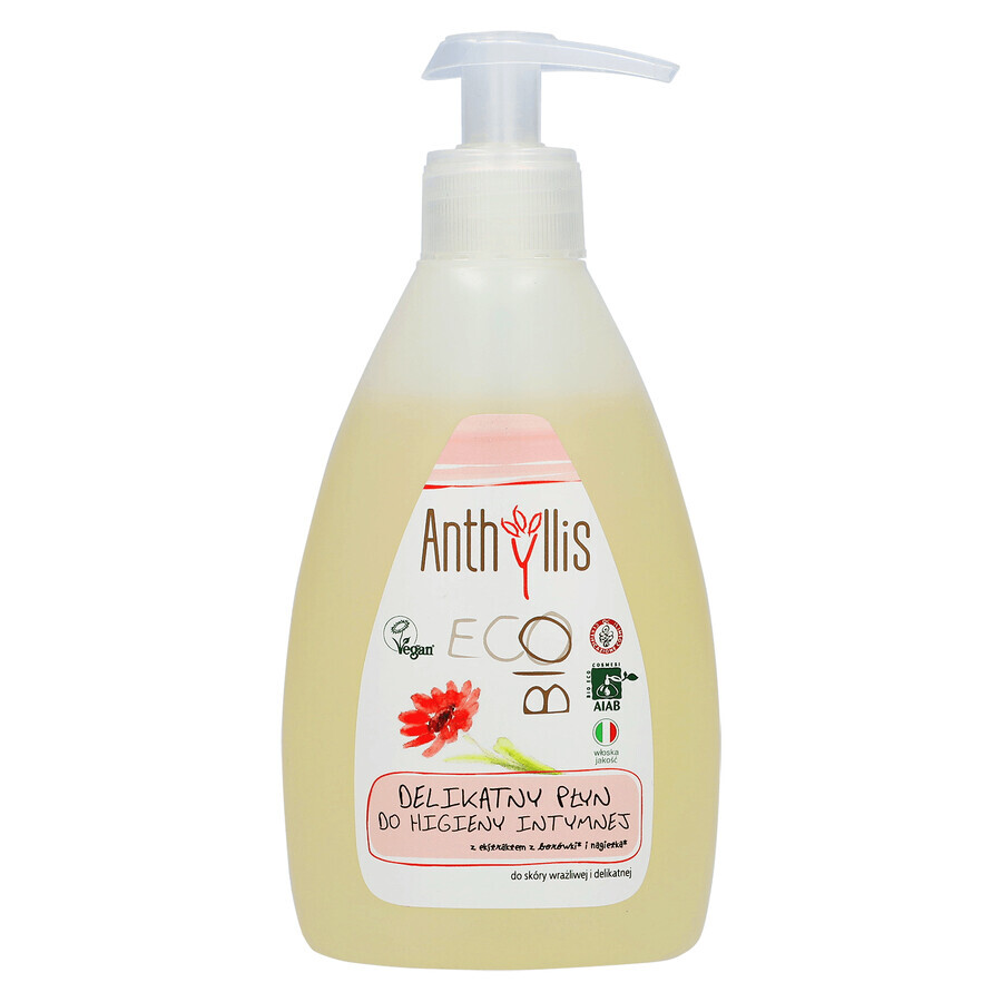 Anthyllis EcoBio, líquido de higiene íntima con extracto de arándano y caléndula, ecológico, 300 ml