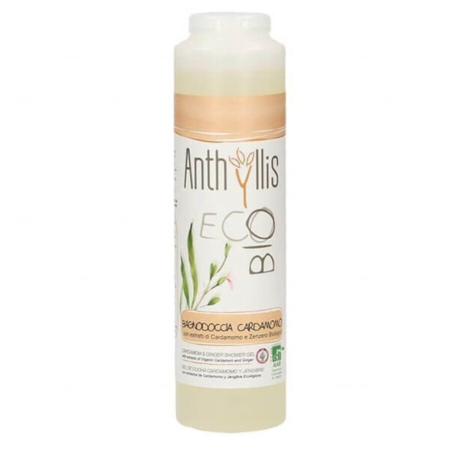 Anthyllis EcoBio, líquido de ducha con extracto de cardamomo y jengibre, 250 ml