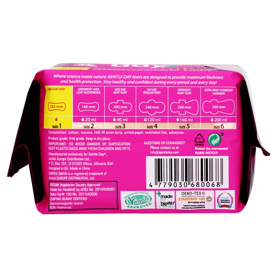 Gentle Day sanitary pads, 30 pcs