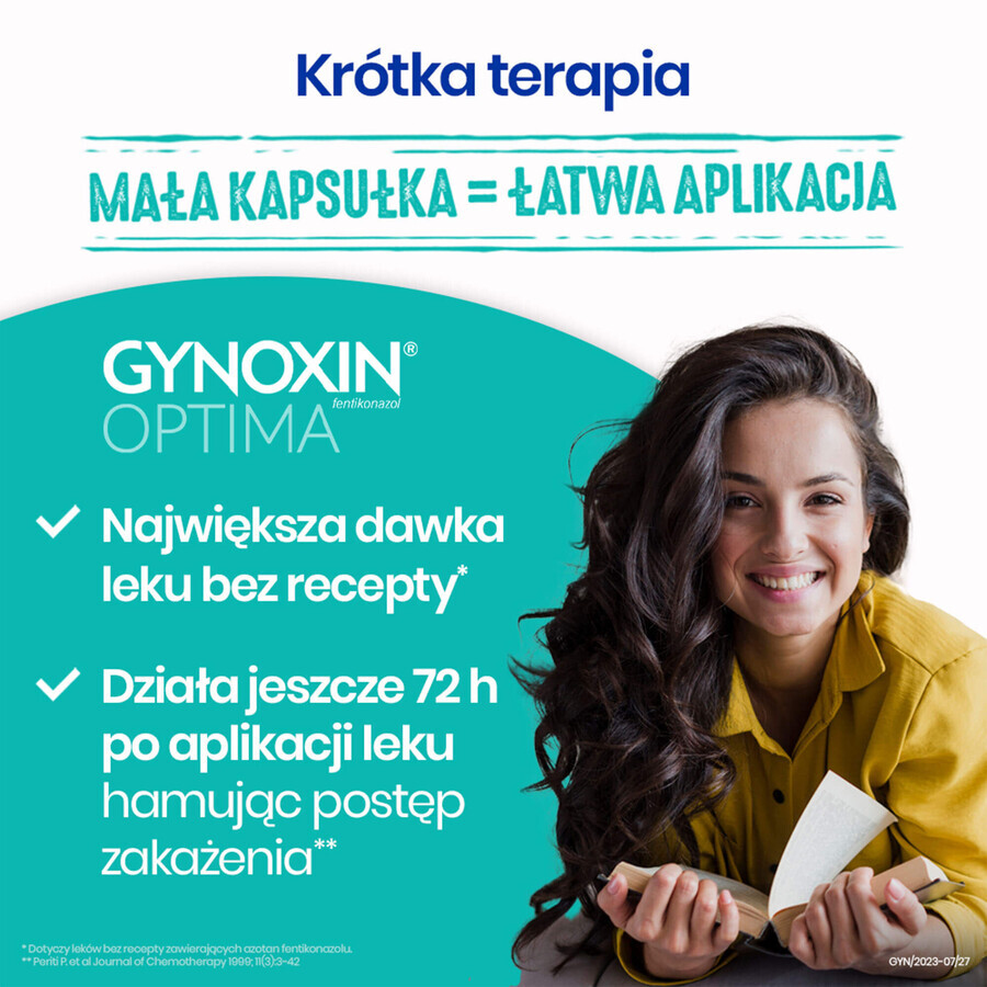 Gynoxin Optima 200 mg, 3 capsule vaginale moi