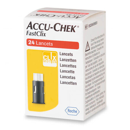 Accu-Chek FastClix, lancetas, hojas de punción, 24 piezas