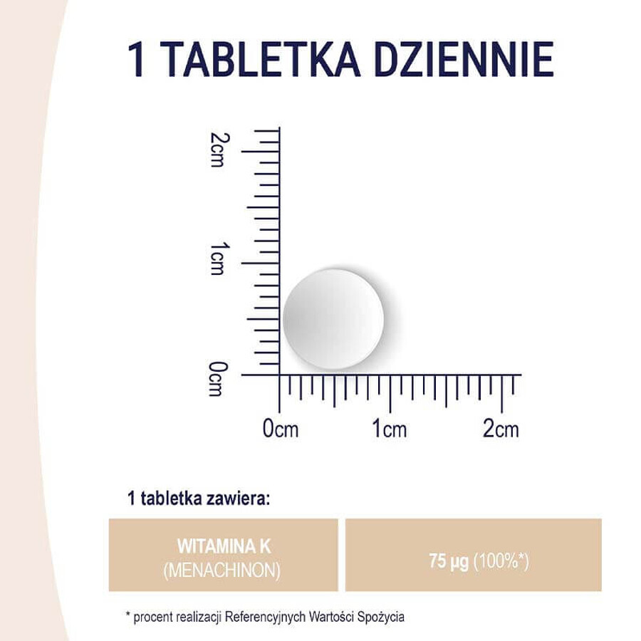 Naturell Vitamina K2 MK-7, vitamina K 75 µg, 60 comprimate masticabile