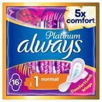 Always Platinum, Damenbinden mit Flügeln, Ultra Normal Plus, 16 Stück