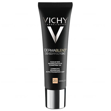 Vichy Dermablend Correction 3D, foundation for leveling the skin surface, No. 20, Vanilla, 30 ml