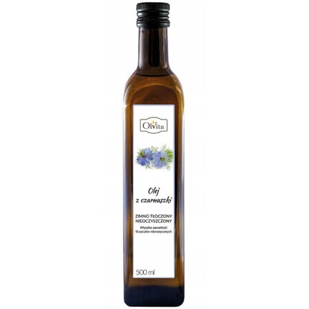 OlVita Aceite de comino negro, prensado en frío, sin refinar, 500 ml