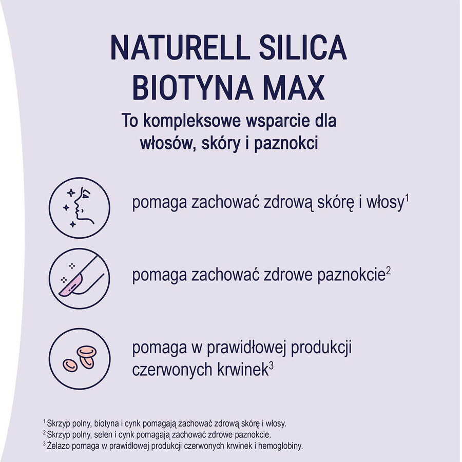 Naturell Silica Biotin Max, 60 comprimés