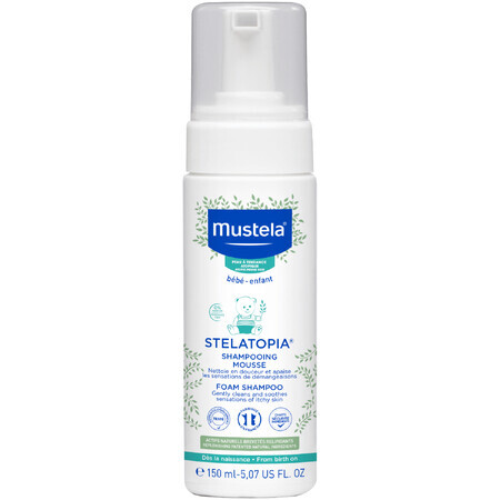 Mustela Stelatopia, champú espuma para bebés, 150 ml