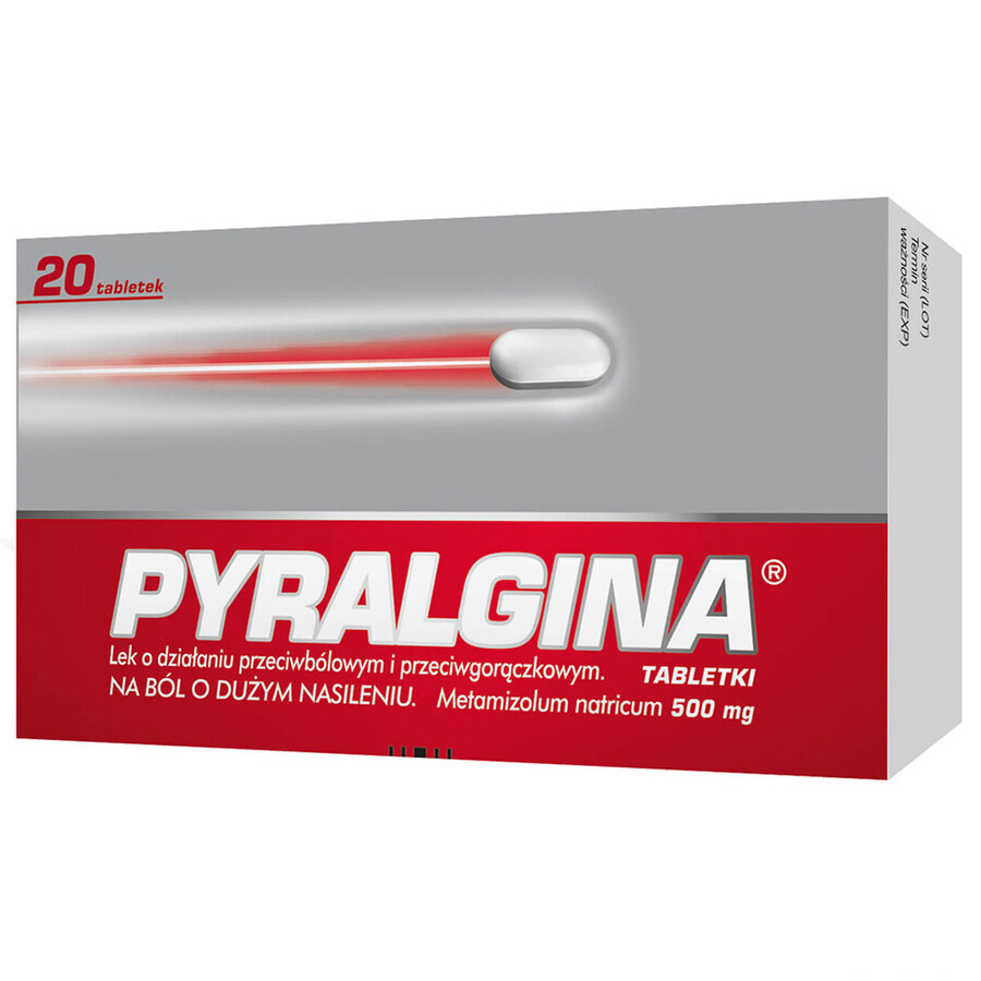 Pyralgina 500 mg, 20 comprimés