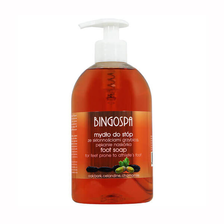 Bingospa, soap for feet prone to ringworm and cracks in the epidermis, 500 ml