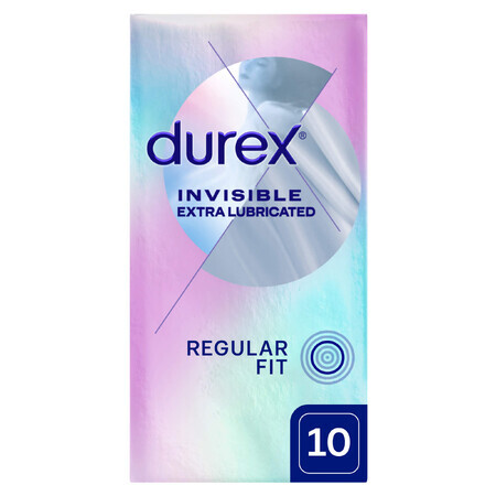 Durex Invisible Extra Moist Condoms Super Thin 10 Pack