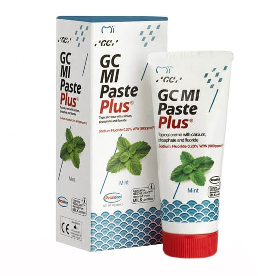 GC MI Paste Plus, pasta para uso tópico, sabor a menta, 35 ml