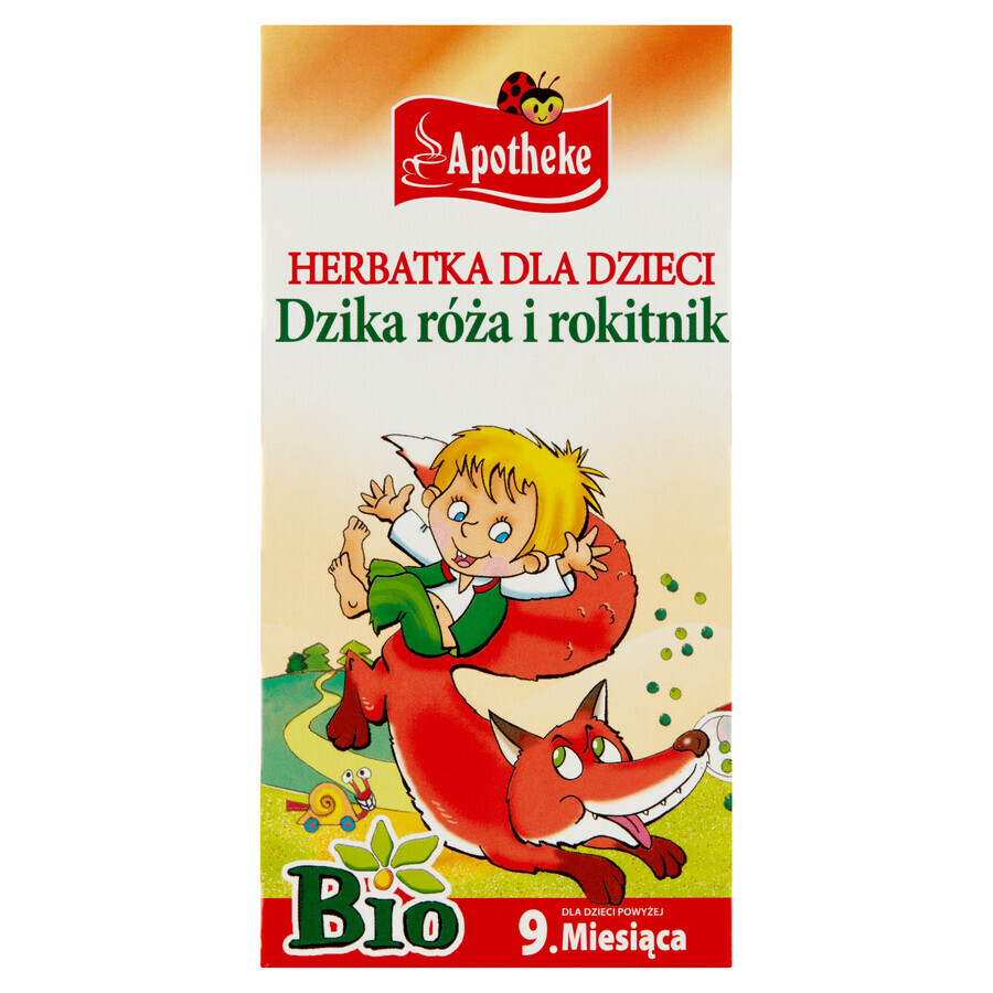 Apotheke Rosa Silvestre y Espino Amarillo Bio, té para niños mayores de 9 meses, 1,5 gx 20 sobres