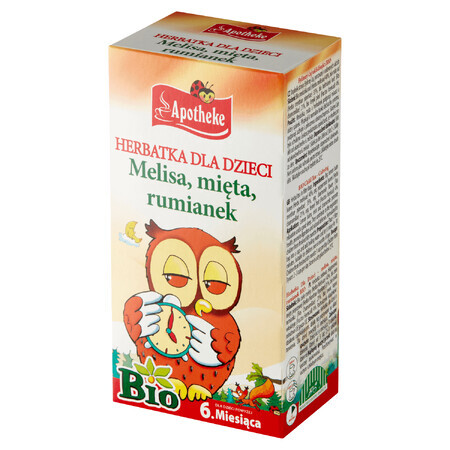 Apotheke Calming Bio, té para niños mayores de 6 meses, 1,5 g x 20 bolsitas