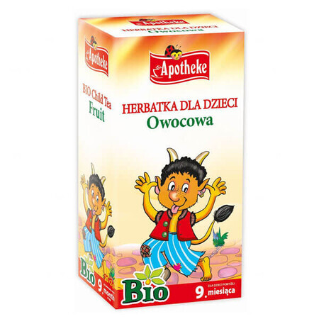 Apotheke Owocowa Bio, té para bebés de más de 9 meses, 2 g x 20 bolsitas