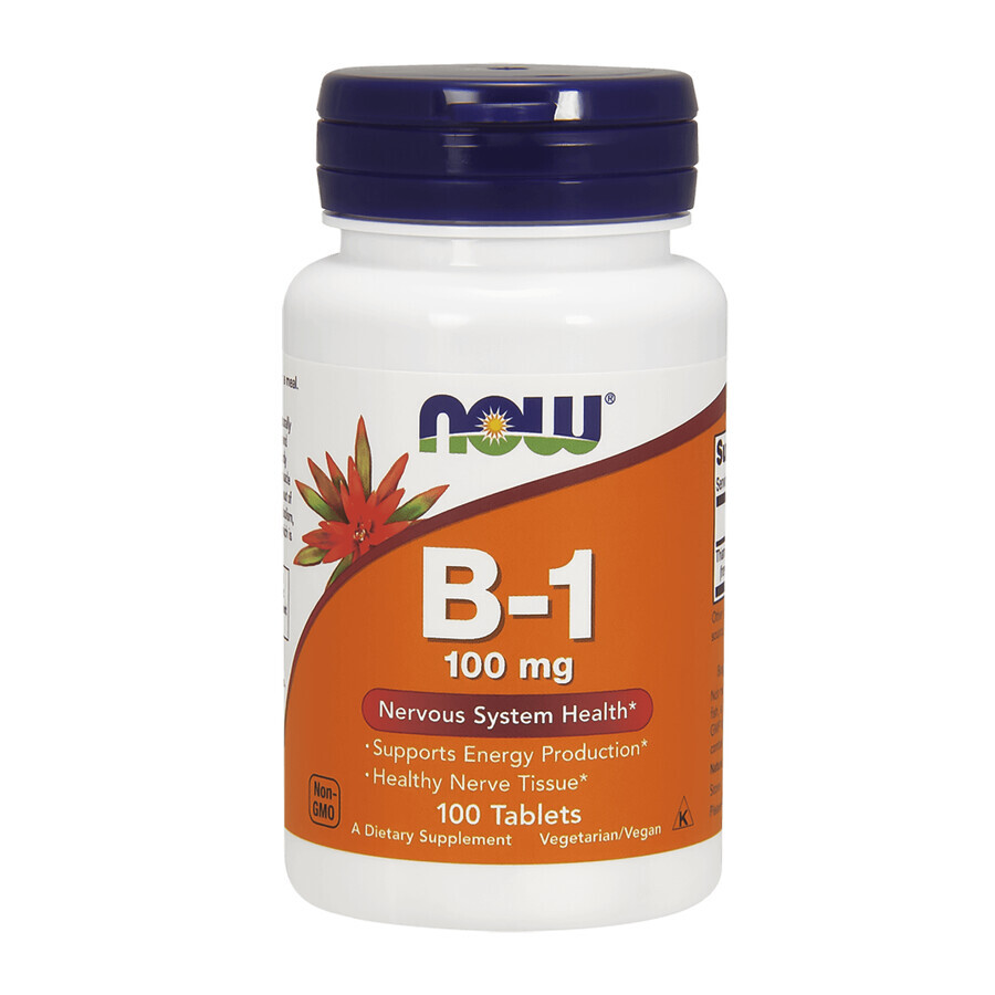 Now Foods B-1, vitamina B1, 100 comprimidos