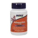 Now Foods Astaxanthin, astaxantina 4 mg, 60 cápsulas vegetales