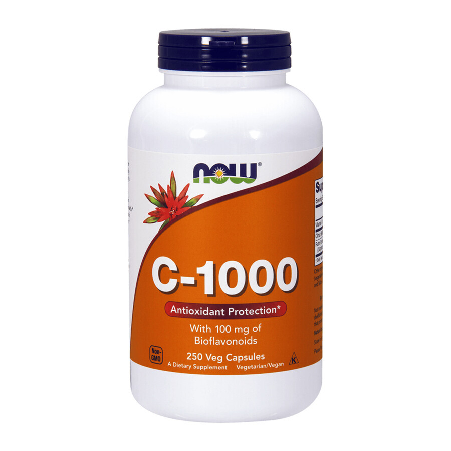 Now Foods C-1000, vitamin C + bioflavonoids + rutin, 250 vegetarian capsules