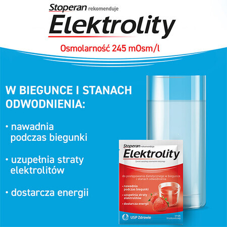 Electrolitos, sabor fresa, 7 sobres