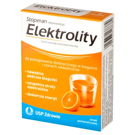 Electroliți, aromă de portocale, 7 pliculețe