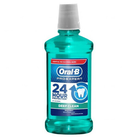 Oral-B Pro-Expert, enjuague bucal, Limpieza profunda, Menta suave, 500 ml