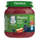 Gerber Postre Orgánico, manzana, arándano, después de 4 meses, 125 g