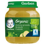 Gerber Organic Lunch, guisantes, brócoli, calabacín, a partir de 4 meses, 125 g