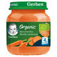 Gerber Organic Obiadek, zanahoria, boniato, despu&#233;s de 4 meses, 125 g