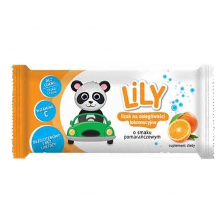 Piruleta Lily para el mareo, sabor naranja, 1 unidad