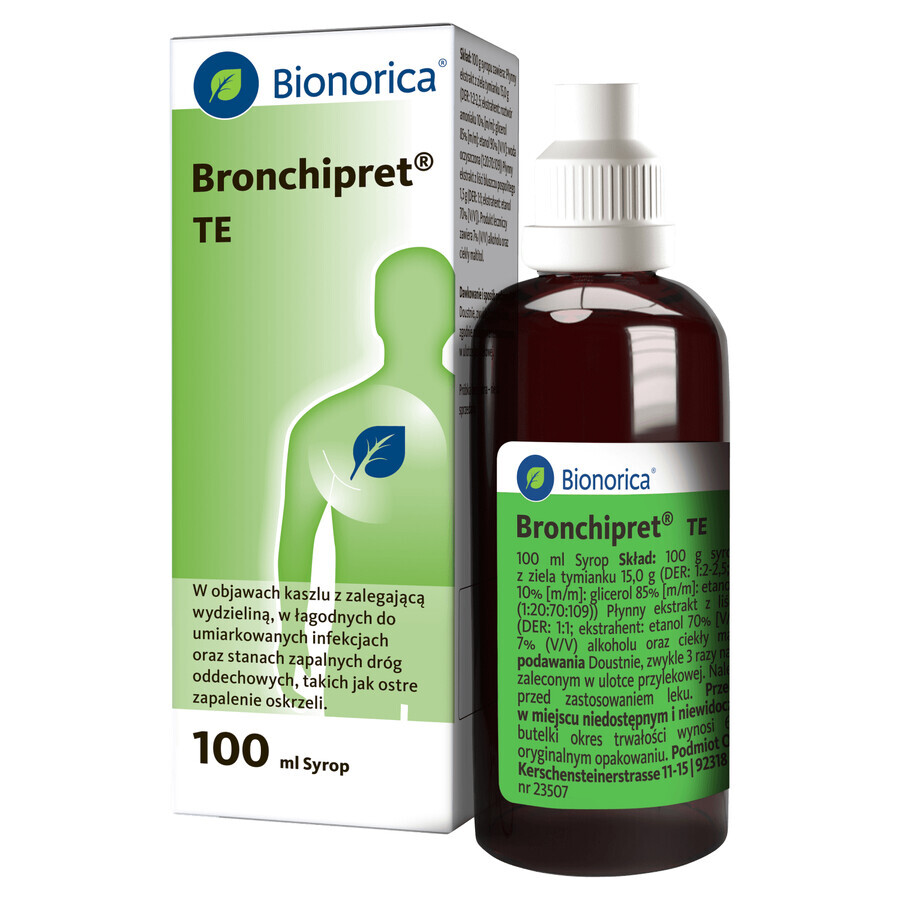 Bronchipret TE 15 g + 1,5 g, jarabe, 100 ml