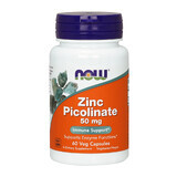 Now Foods Picolinato de Zinc, zinc 50 mg, 60 cápsulas vegetales