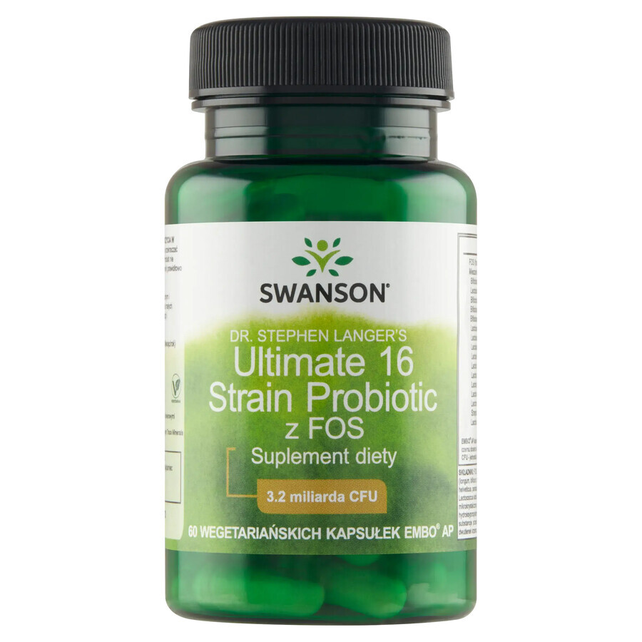 Swanson Ultimate 16 Strain Probiotic, 60 cápsulas