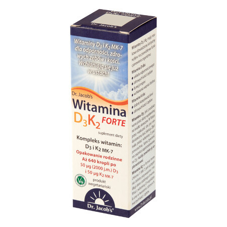 Dr. Jacob's Vitamina D3K2 Forte, gotas, 20 ml