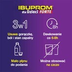 Ibuprom für Kinder Forte 200 mg/ 5ml, Suspension zum Einnehmen ab 3 Monaten, Erdbeergeschmack, 100 ml