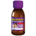 Ibuprom für Kinder Forte 200 mg/ 5ml, Suspension zum Einnehmen ab 3 Monaten, Erdbeergeschmack, 100 ml