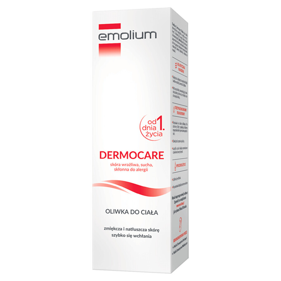 Emolium Dermocare, aceite corporal para bebés y niños desde el primer día, 175 ml