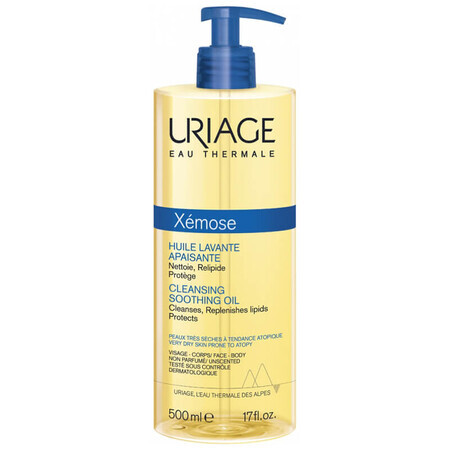 Uriage Xemose, aceite para baño y ducha, 500 ml