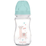 Canpol Babies EasyStart, anti-colic, wide mouth bottle, toys, green, 3-6 months, 240 ml