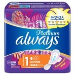 Always Platinum, toallas sanitarias con alas, Ultra Normal Plus, 8 piezas